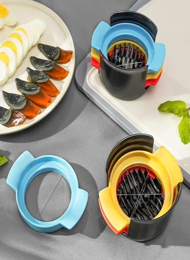 KIPSOME 3 in 1 Egg Slicer for Hard Boiled Eggs Egg Cutter Egg Slicer Wedge Multipurpose Stainless Steel Egg Cutter,for Egg Strawberry Banana etc Soft Food - Image 4
